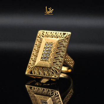 Geometric Gold Ring