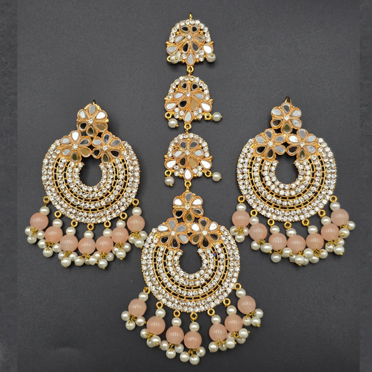 KUNDAN EARING & BINDIYA GLASS STONE MICRO