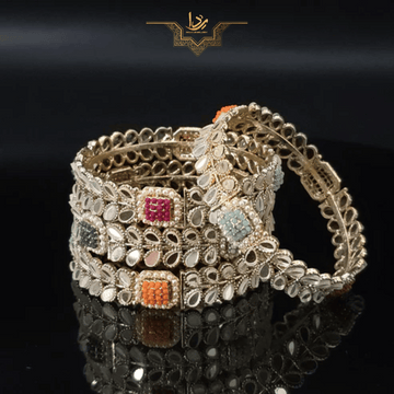 kundan Bow rainbow Bangles