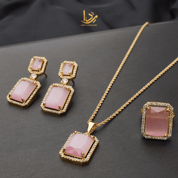 Pendant Set 1 Carat Mint Pink Colour