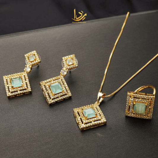 Pendant Set 1 Carat Mint Green Colour