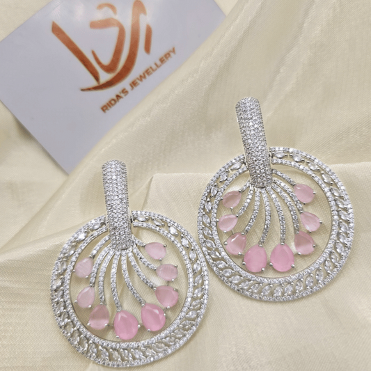 ROUND EARING MINT PINK