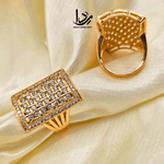 Lattice Sparkle Gold Ring {Women / Men}