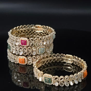 kundan Bow rainbow Bangles