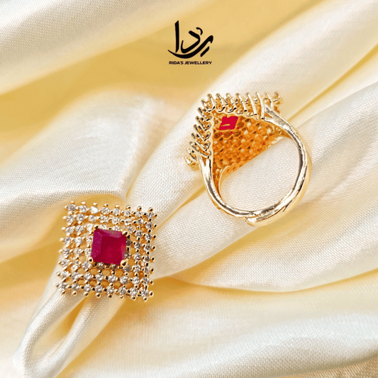 1 Carat Gold Diamond Stone Ring