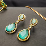 Golden Pendant Set Mint Green