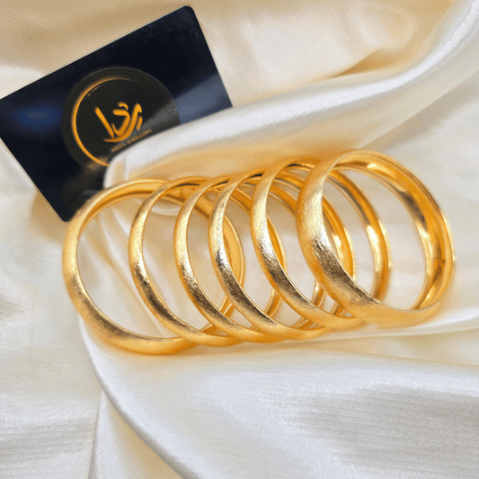 Royal Brushed Gold Bangles