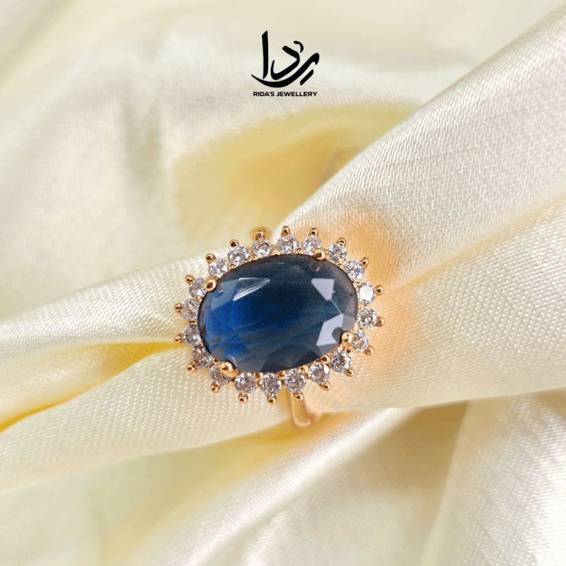 Silver Diamond Stone Ring 1 Caret