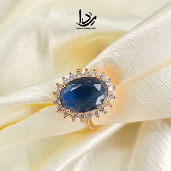 Silver Diamond Stone Ring 1 Caret