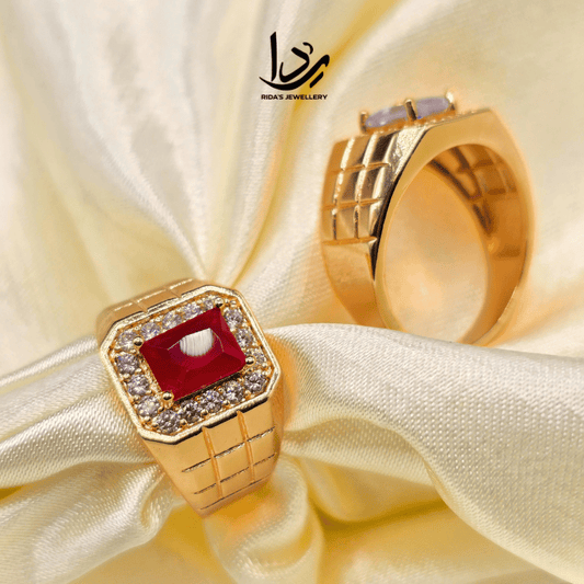 Scarlet Ruby Ring – Zircon {Women / Men}