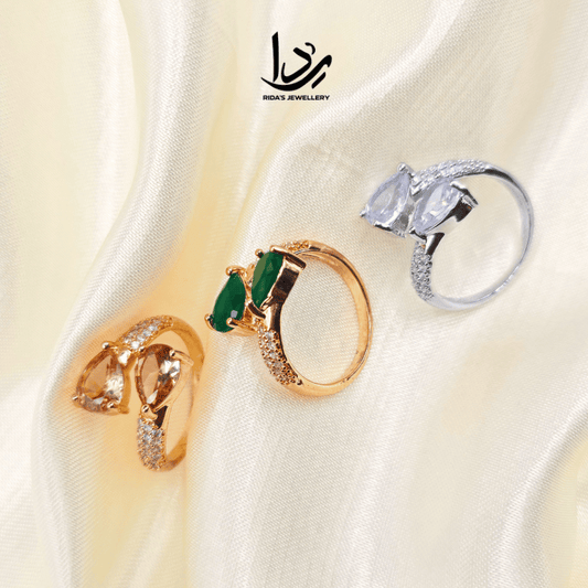Celestial Ring Caret Zircon stone