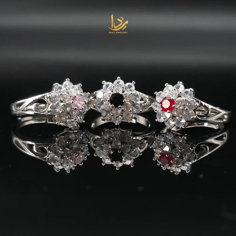 Flower Cut 1 Caret Rings