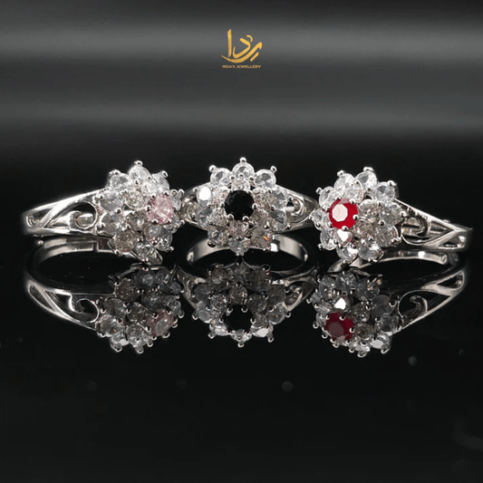 Flower Cut 1 Caret Rings