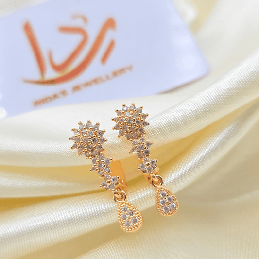 Sparkling Sunburst Drop Earrings