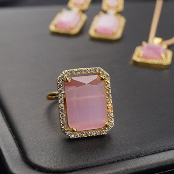 Pendant Set 1 Carat Mint Pink Colour