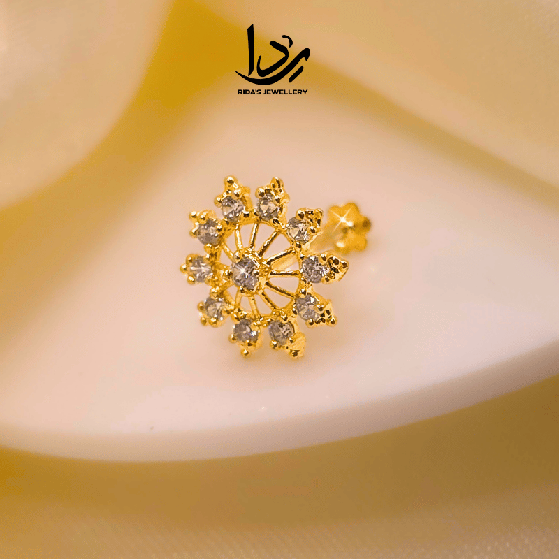 Twilight Petal Nose Stud ( Ganga Jamni )