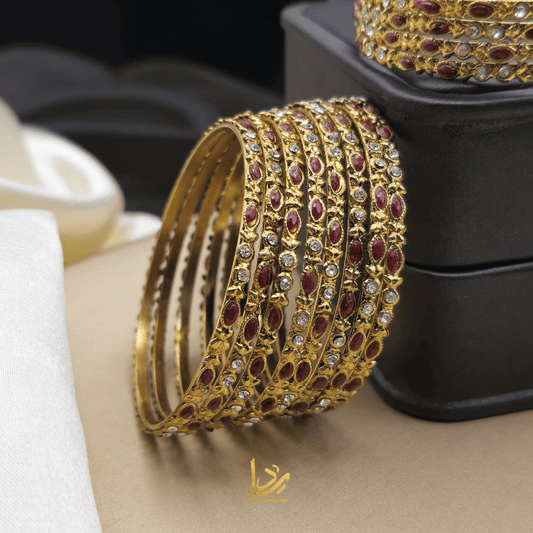 Kundan Bangles With Sones