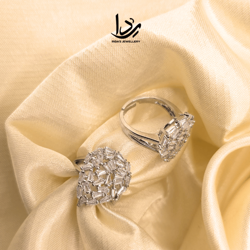 Silver American Stone Ring