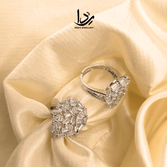 Silver American Stone Ring